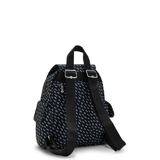 Plecaki Kipling City Pack Mini Printed Czarne | PL 1722KO